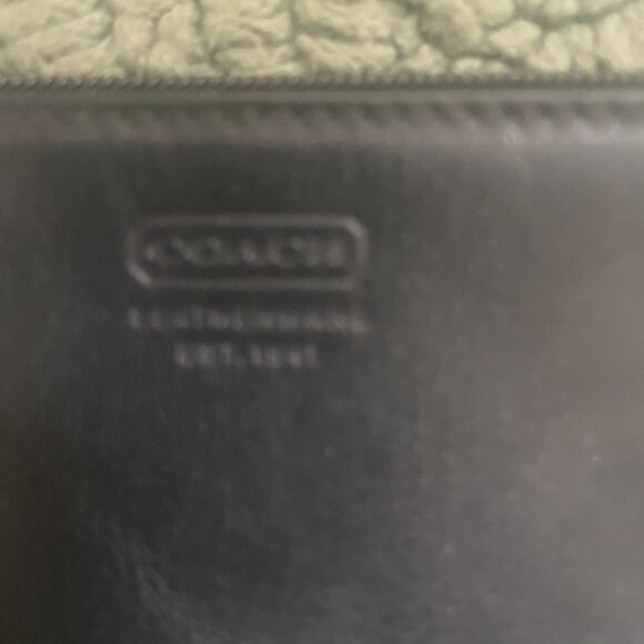 Vintage Coach Black Pebbled Leather Wristlet Wallet - Picture 4 of 6